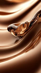 Liquid bronze ribbon swirling through molten satin light.