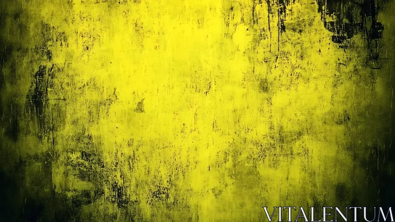 Grunge yellow and black textured abstract background painting.