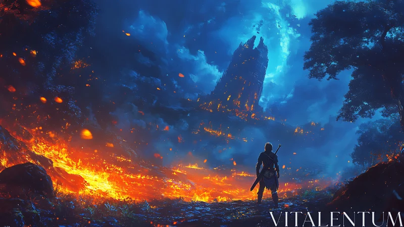 Solitary Warrior Against Inferno: Digital Apocalypse.