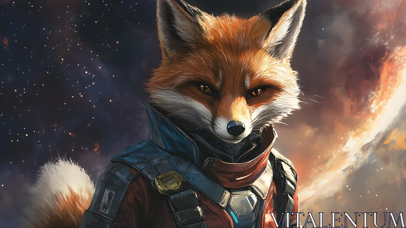 Star-clad fox captain studies the quiet mathematics of galaxies