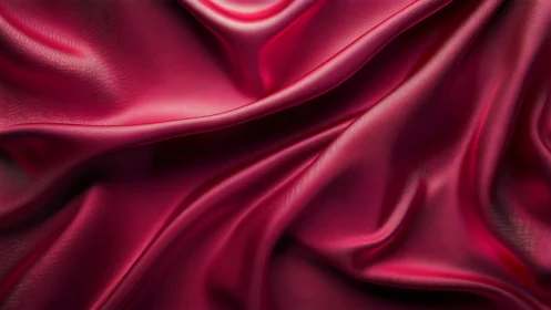 Draped magenta fabric with layered folds and directional light reflections.