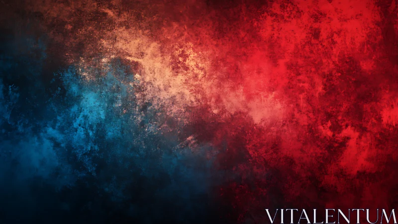 Textured red and blue abstract gradient digital background.