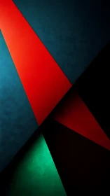 Bold color planes meet softly lit shadows in calm tension