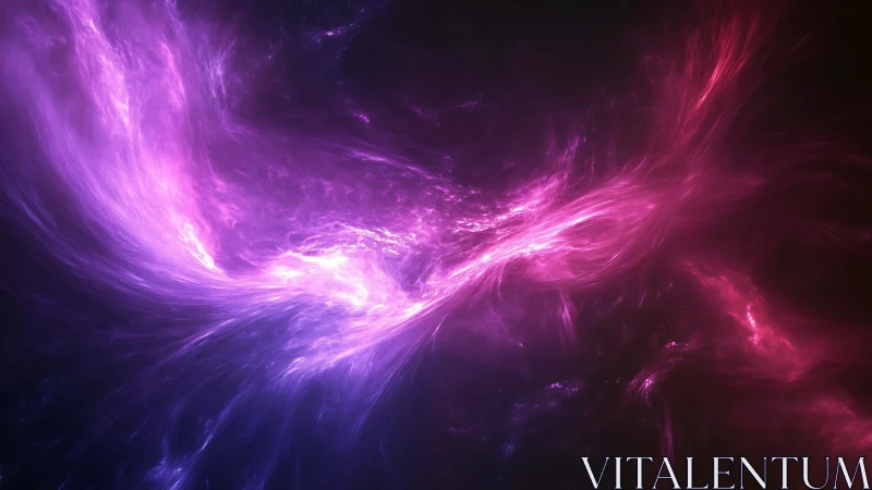 Glowing cosmic aurora swirling in soft pink and violet light.
