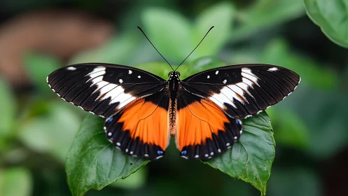 Macro study of Heliconius butterfly with high chromatic contrast
