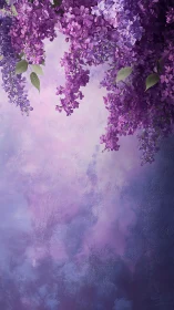 Wisteria Cascade with Atmospheric Gradient Rendering and Botanical Detail