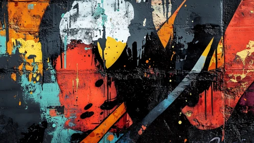 Bold city wall splashes where street color comes alive.