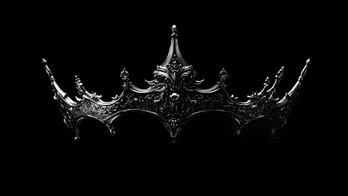 Ornate black metal crown with sharp gothic points.