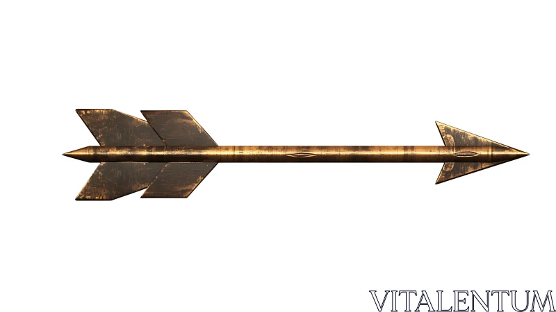 Weathered golden arrow pointing the way with quiet charm.