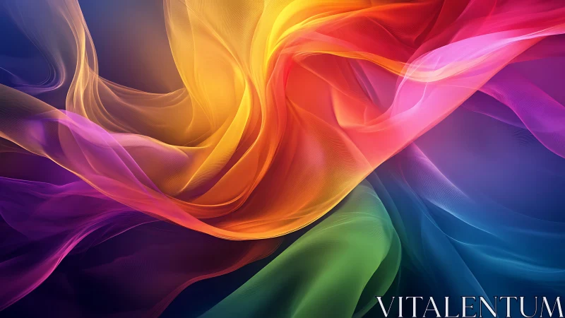 Chromatic silk wave abstraction with luminous gradient flow.