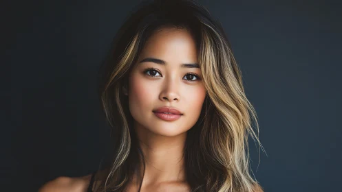 Softly lit portrait celebrates calm confidence and quiet grace