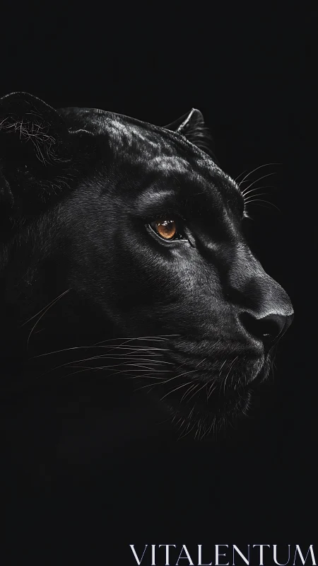 Black Panther's Piercing Gaze Emerges from Shadows