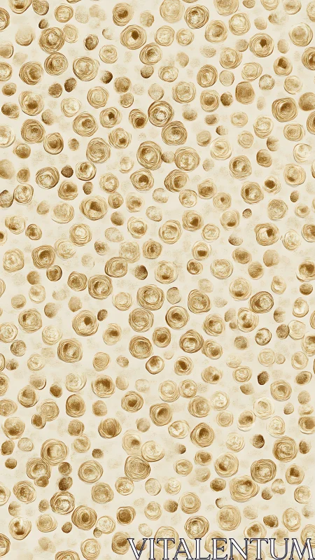 Golden Glass Vessels Arranged in Organic Circular Pattern.