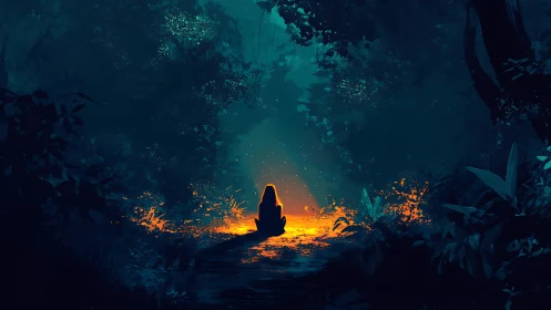 Lone Wanderer Discovers Hidden Radiance Beneath Cavernous Depths