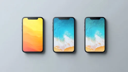 Trio of Glowing Portals: Digital Dreams in Every Frame.