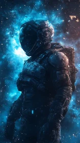 Star-wanderer drifting through a glowing nebula haze.