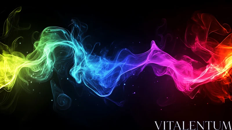 Spectral fluid dynamics of multichromatic luminous smoke field.