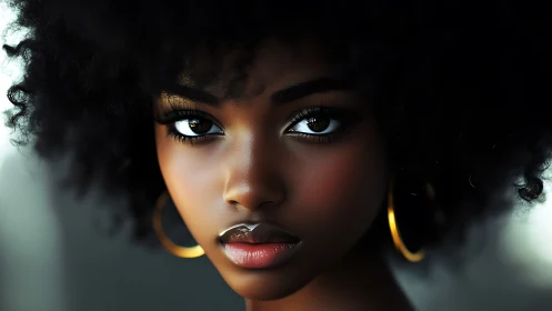 Quiet confidence shines in a close portrait of a young woman