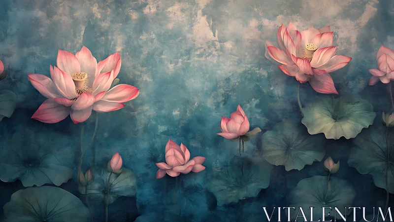 Crimson Lotus Dreams Dance Across Tempestuous Waters