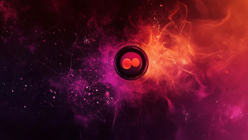 Nebular energy core glows within magenta and orange plasma field