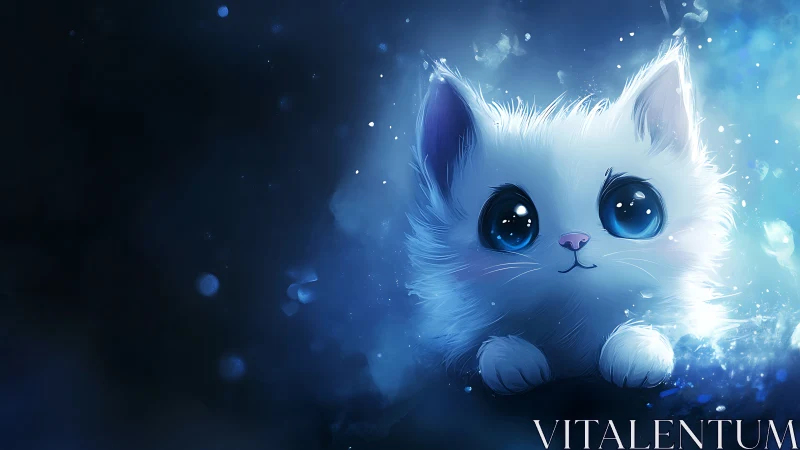 Luminescent Feline Entity with Chromatic Ocular Features.