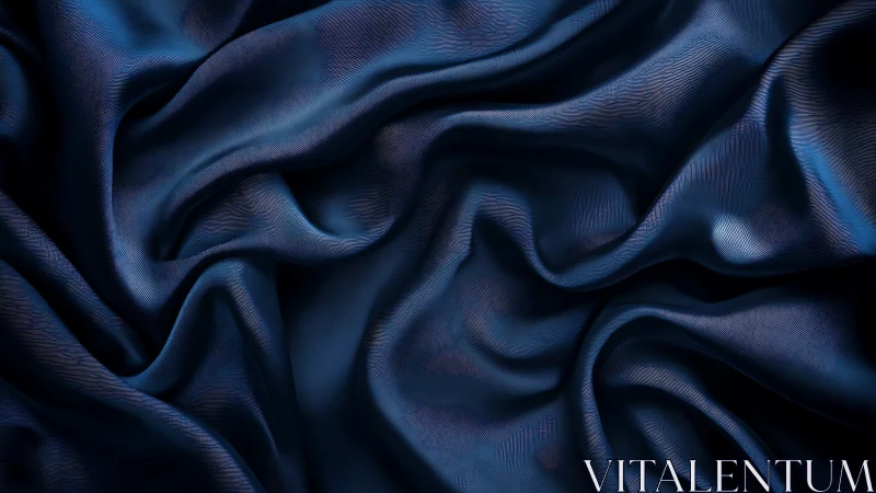 Luxurious Blue Fabric Waves in Elegant Motion.
