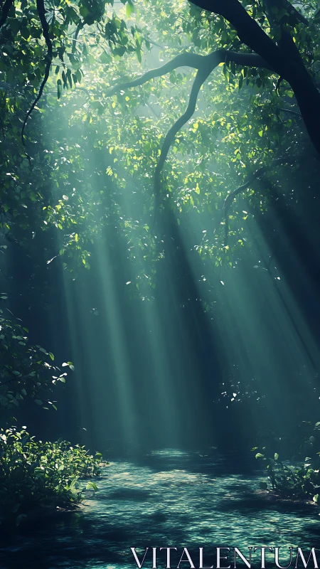 Forest Cathedral: Where Sunlight Speaks.