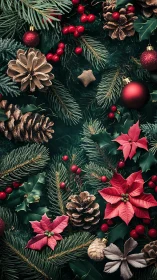 Festive Christmas greenery welcomes warm holiday moments