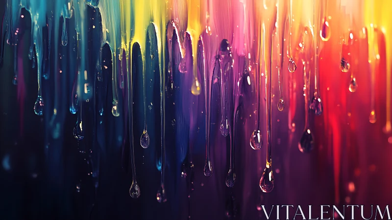 Luminous dripping spectrum melts into blurred twilight field.