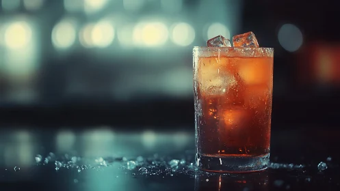 Crystalline Cocktail Dreams in Neon Ambiance.