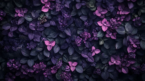 Moody Purple Floral Arrangement with Dark Foliage.