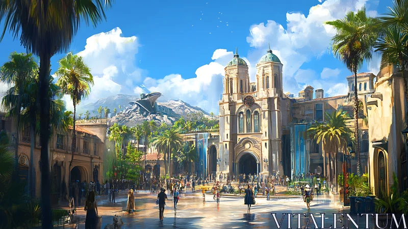 A Grand Cathedral Square Brimming with Life and History