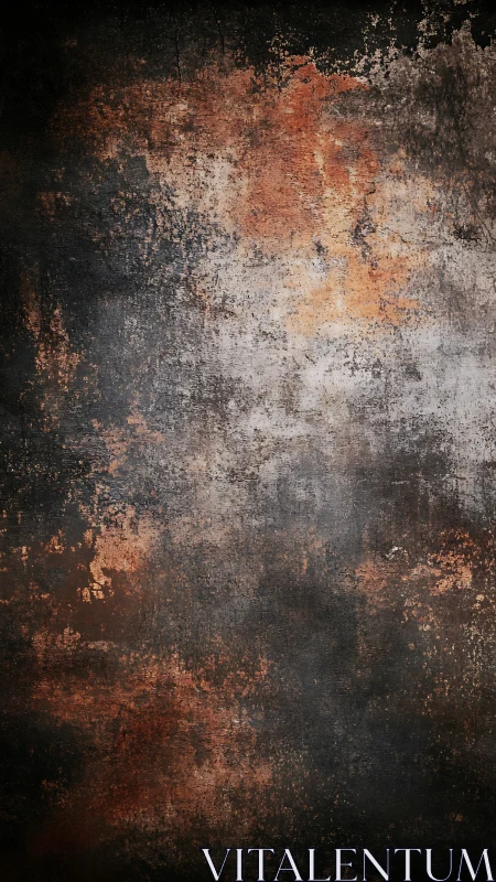 Oxidized ferrous wall texture with soot, patina and erosion
