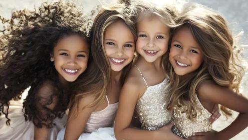 Four Luminous Hearts: Youth Radiance Unleashed.