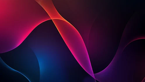 Neon ribbons quietly bend night into liquid color dreams