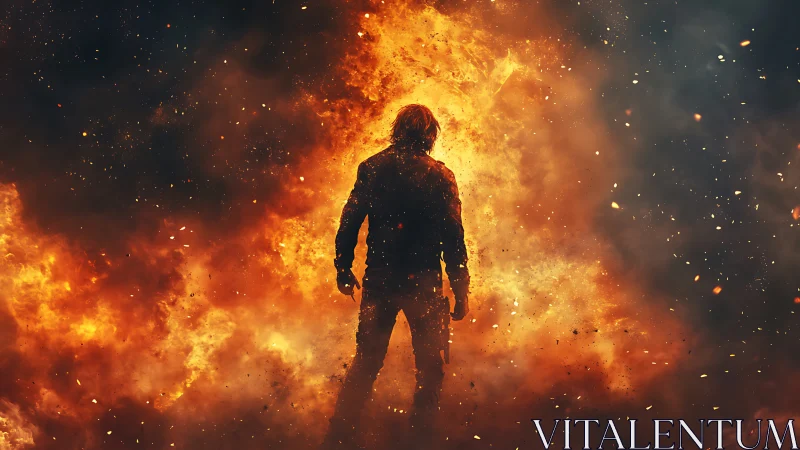 Warrior Standing Triumphant in Inferno.