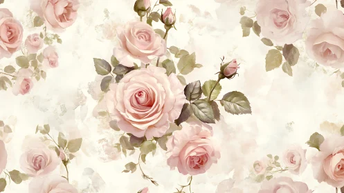 Blush-tinted Roses Dance in Dreamy Watercolor Romance