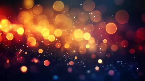 Warm Bokeh Light Abstract Background in Vibrant Colors.