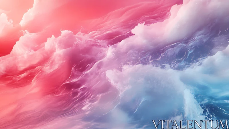 Gradient-colored abstract ocean waves in soft motion.