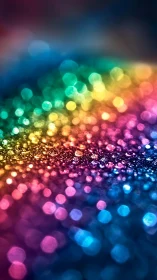 Prismatic dewfield of glittering rainbow bokeh dreams.