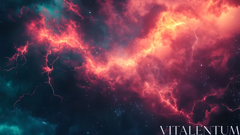 Digital nebula corridor with luminous plasma fracture field.