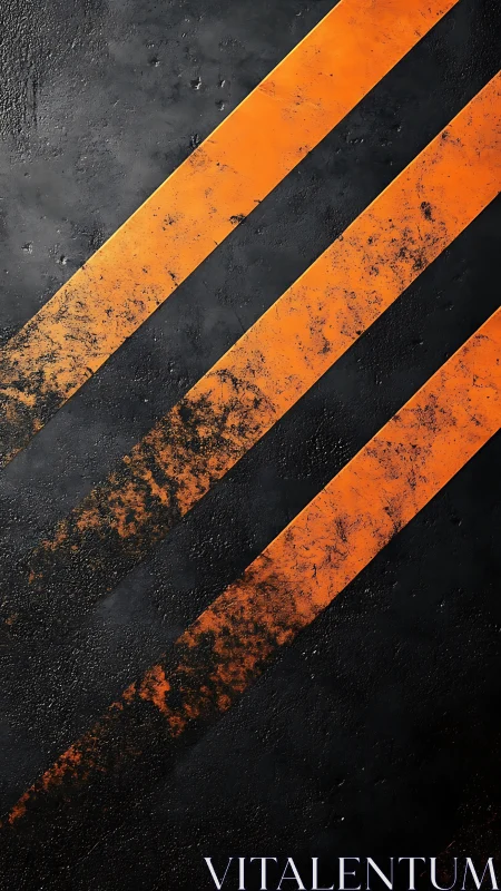 Industrial ember stripes slashing through charcoal night.