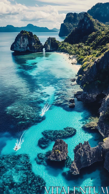 Limestone Dragons Guard Turquoise Paradise.