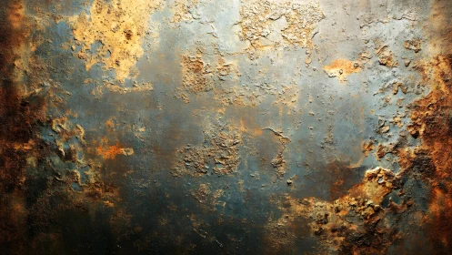Weathered Rust Texture with Blue and Brown Tones, Grunge Style.