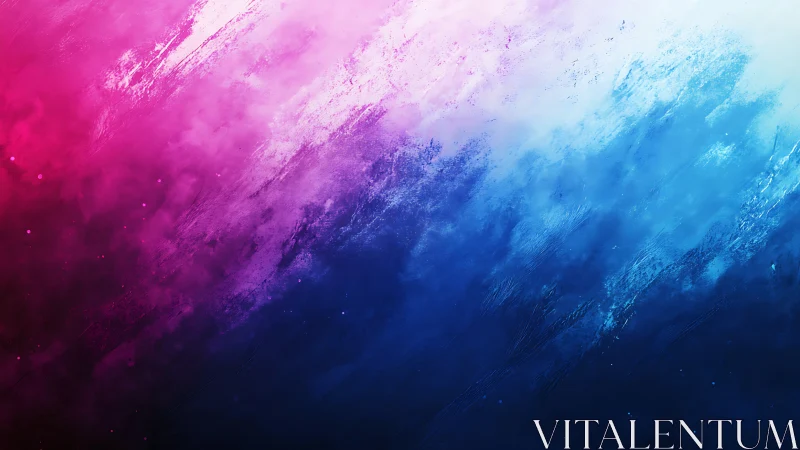 Diagonal gradient brush strokes merge pink into deep blue