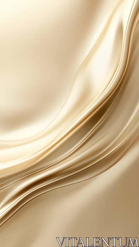 Champagne satin folds create smooth flowing abstract waves.