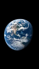 Planet Earth glows against the silent depth of outer space