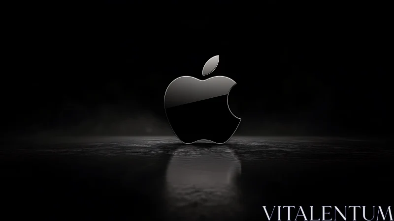 Apple Logo Emerges From Darkness in Minimalist 3D Render