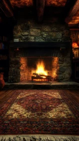 Cozy Evening by the Hearth.