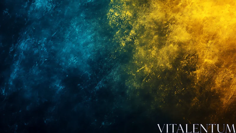 Glowing teal and gold textures gently meet in soft contrast